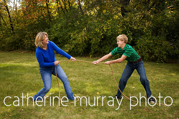 Mother and Son Tug of War