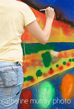 Painter Listening to Music
