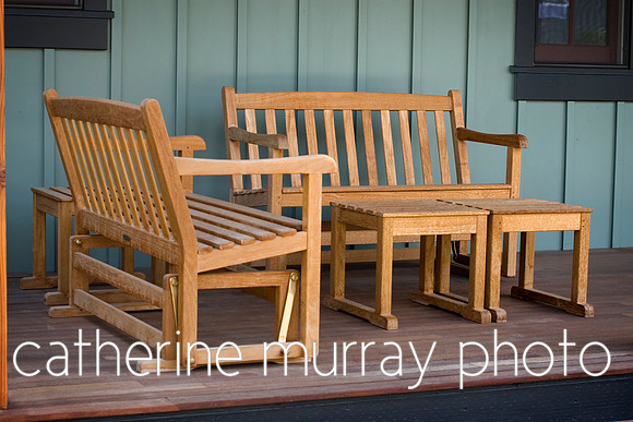 Old-Fashioned Porch with Wooden Furniture