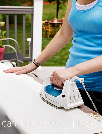 Young Woman Ironing