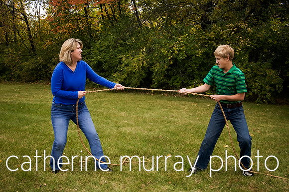 Mother and Son Tug of War