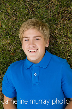 Blond Teen Lying in Grass