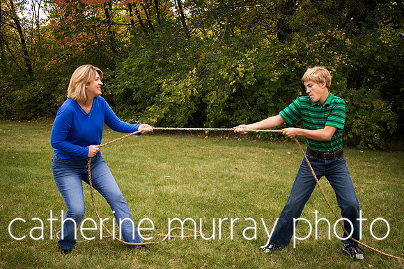 Mother and Son Tug of War