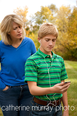 Son Ignoring Mother, Listening to Ipod