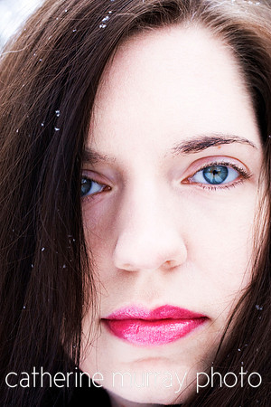 Woman on Snowy Day