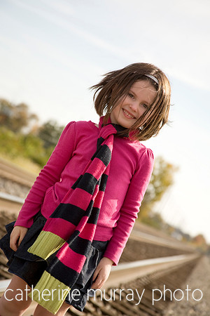 Young Girl on Train Tracks